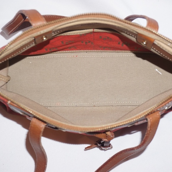 Dooney & Bourke Red Canvas Monogram Bag - Picture 7 of 8